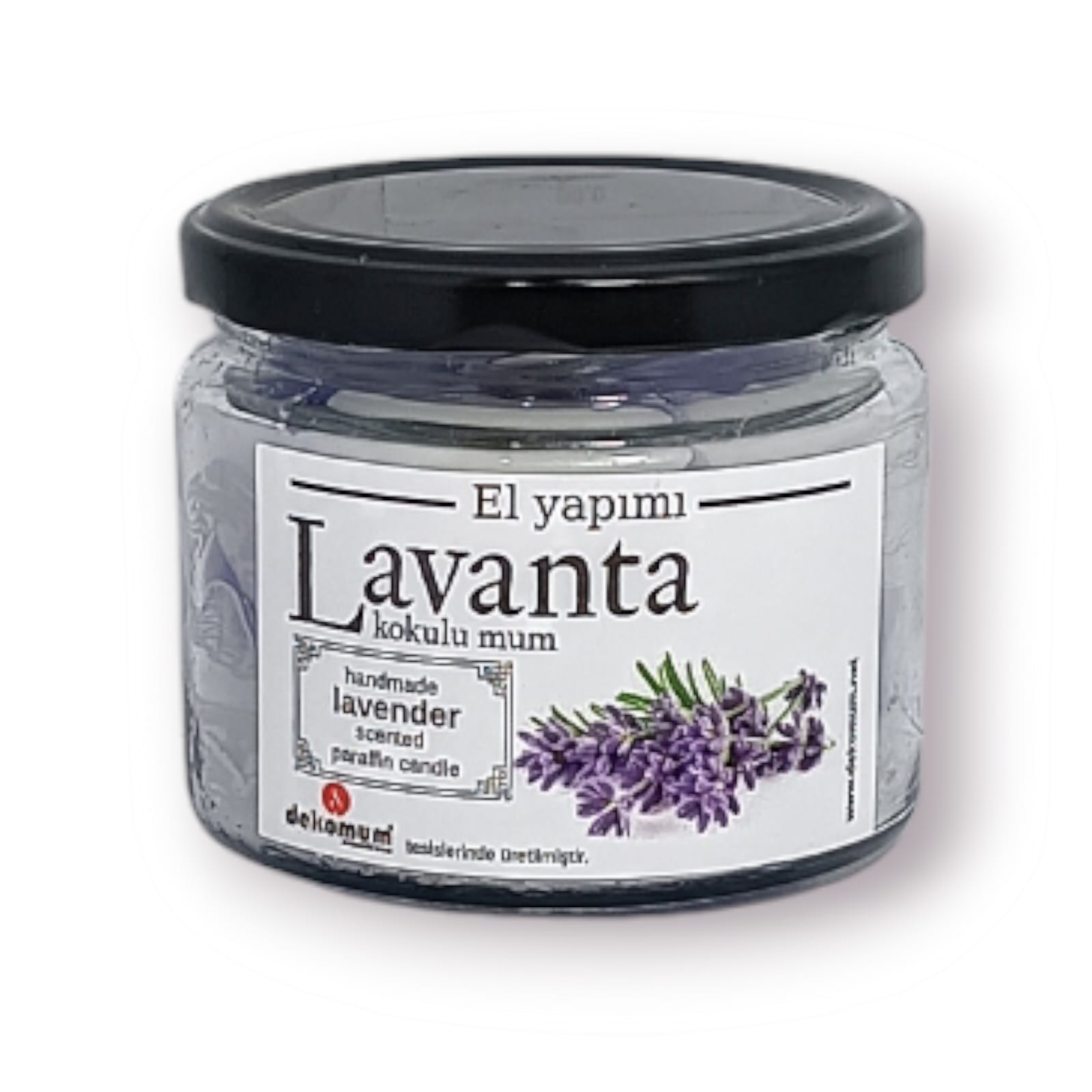 Kokulu kavanoz mum lavanta