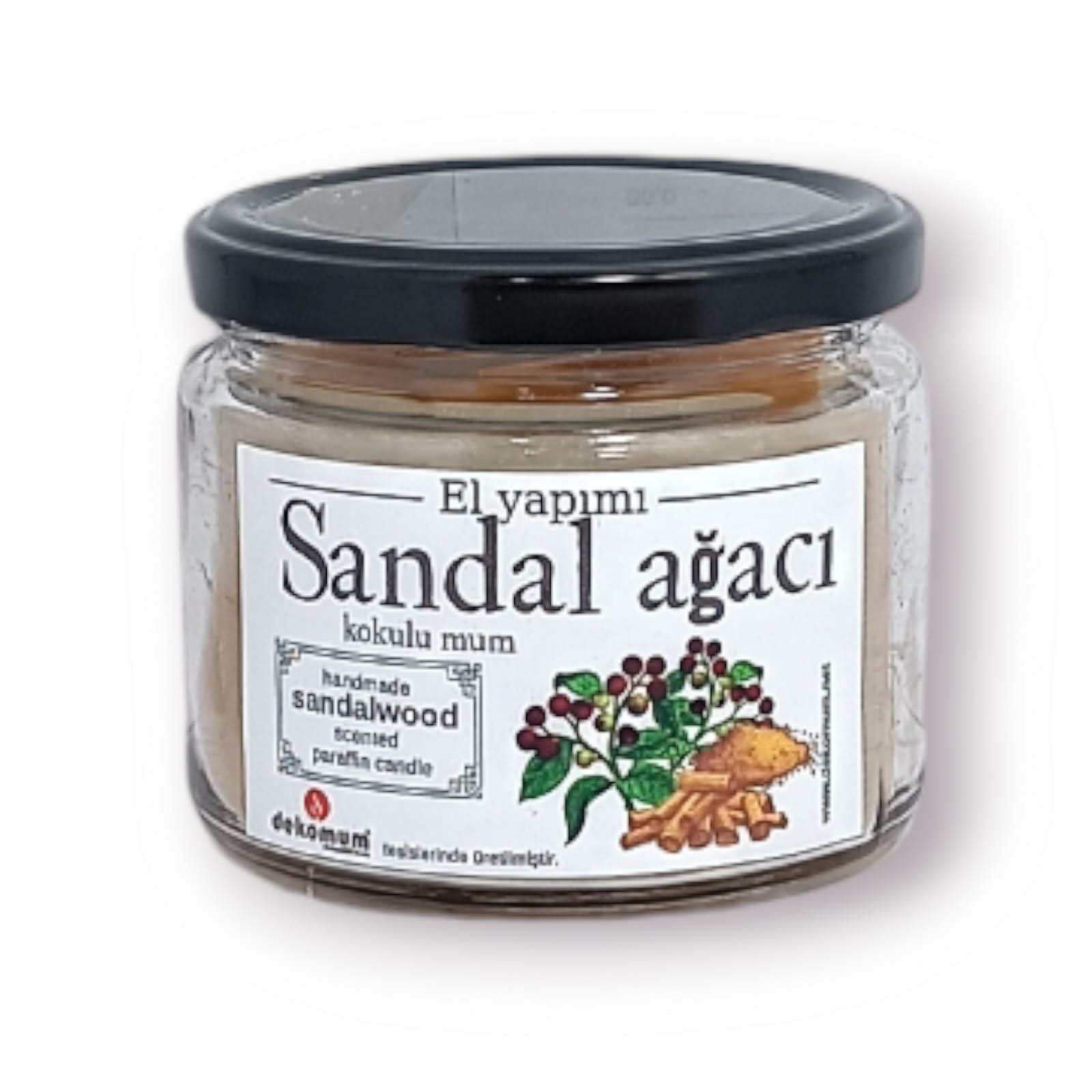 Kokulu kavanoz mum sandal ağacı