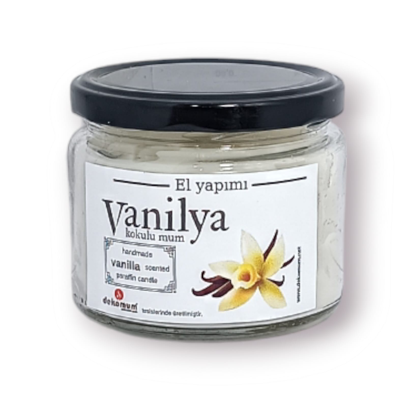 Kokulu kavanoz mum vanilya