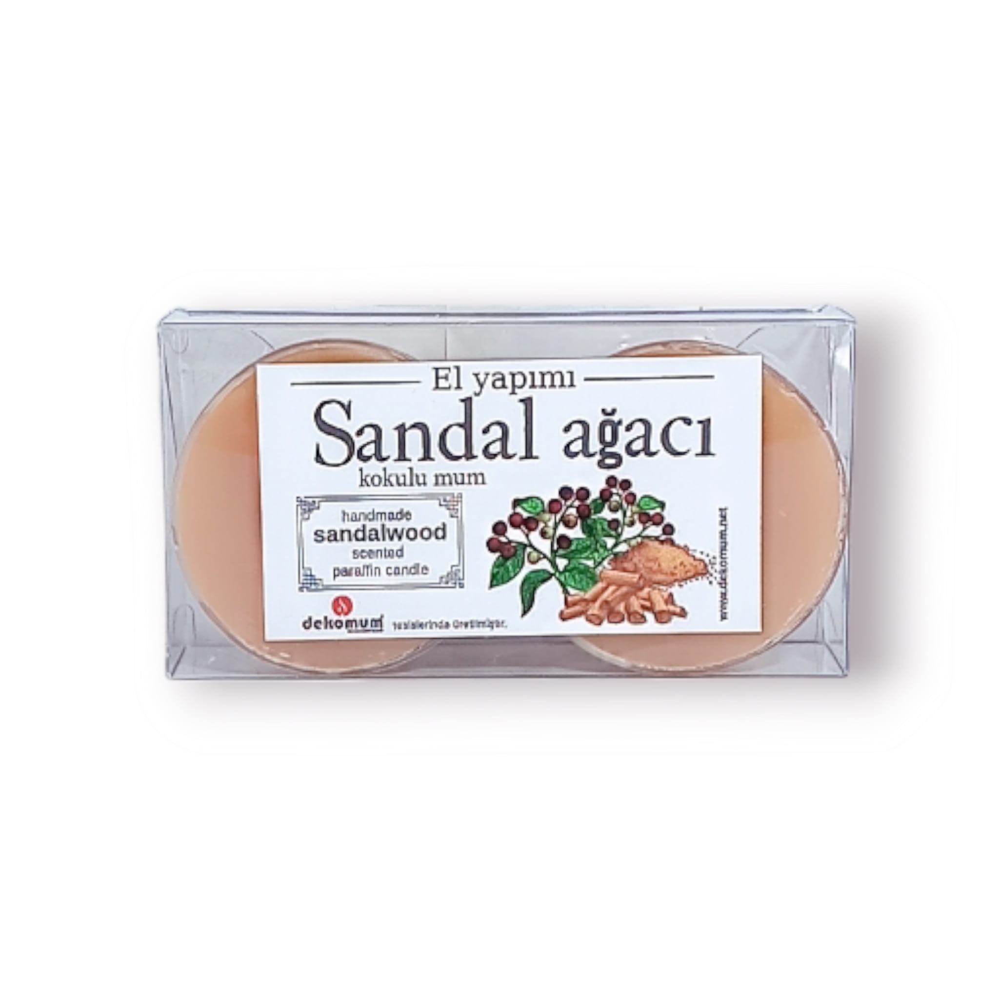 Kokulu mum 2’li kapsül sandal ağacı