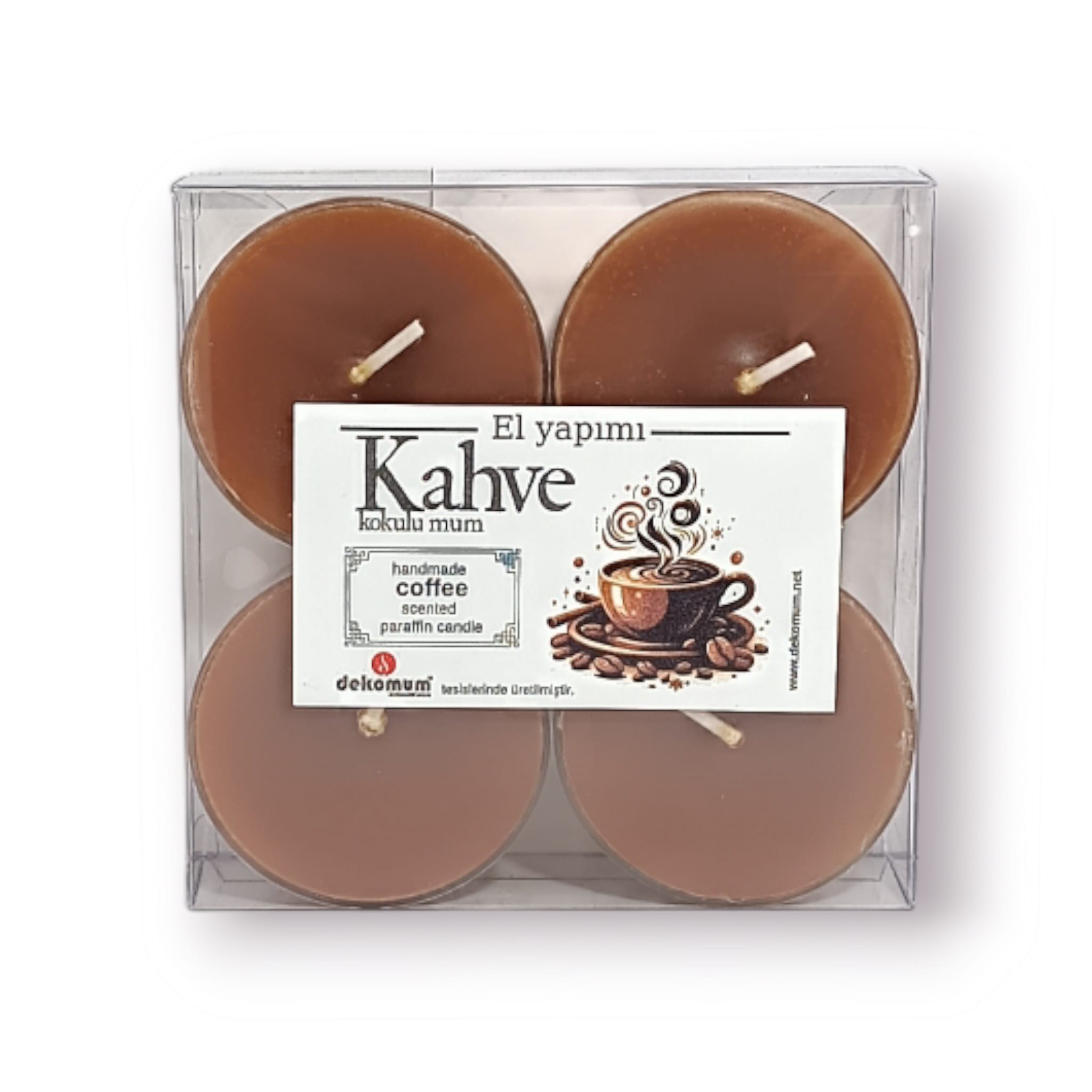 Kokulu mum 4’lü kapsül kahve
