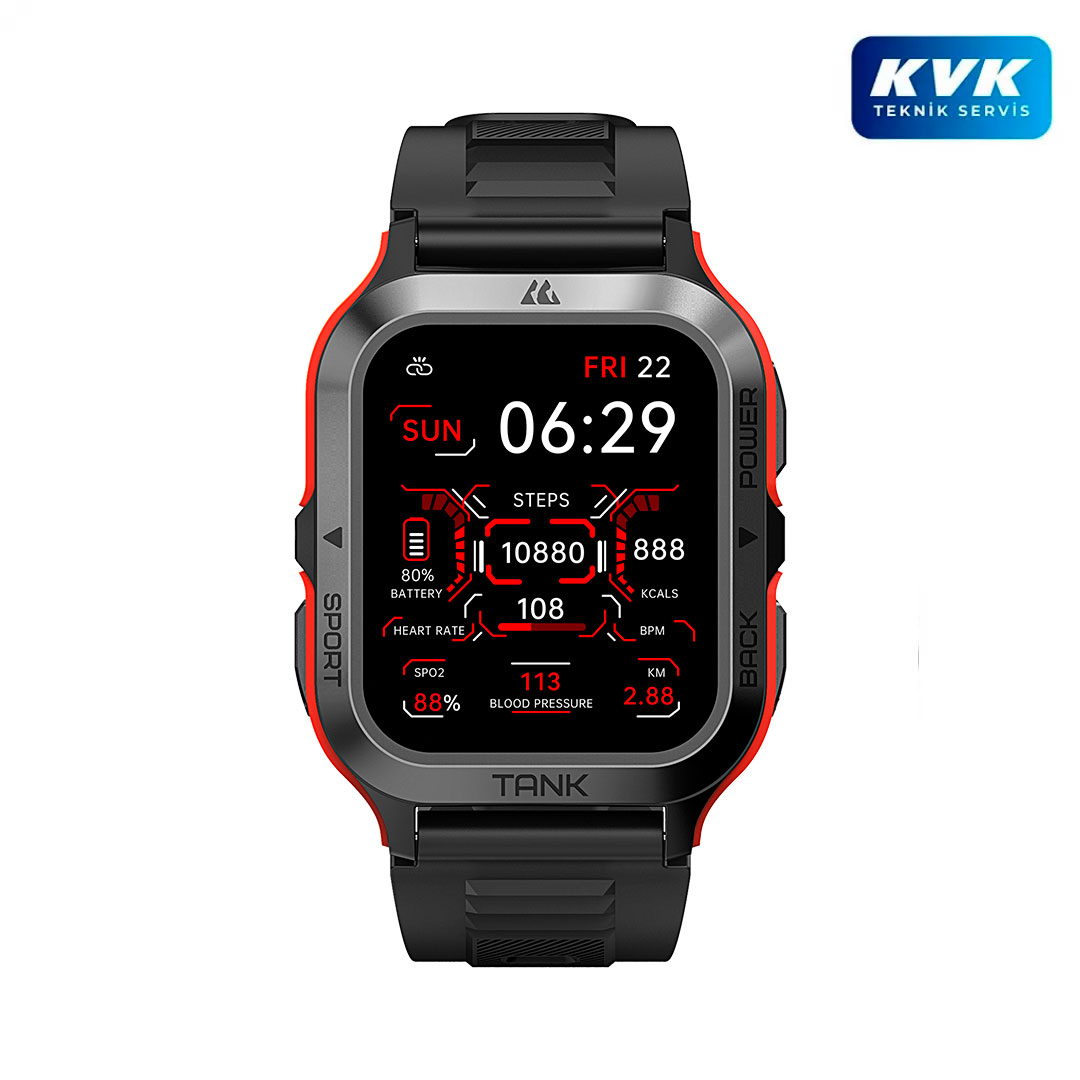 Kospet Tank M2 Smart Watch - Kırmızı - KVK Teknik Servis Garantili - 2
