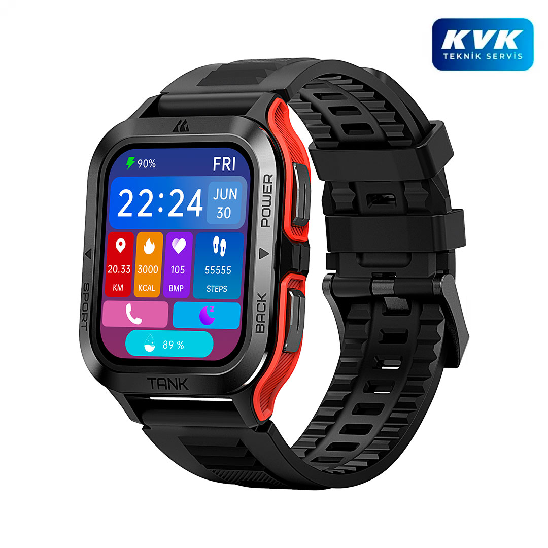 Kospet Tank M2 Smart Watch - Kırmızı - KVK Teknik Servis Garantili - 4