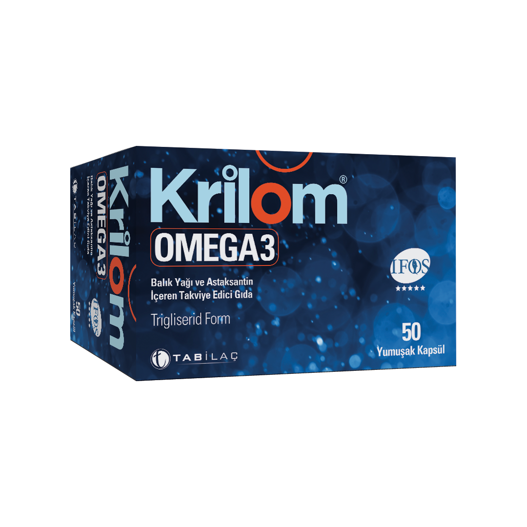 Krilom Omega 3 Balık Yağı ve Astaksantin Ekstresi İçeren Takviye Edici Gıda