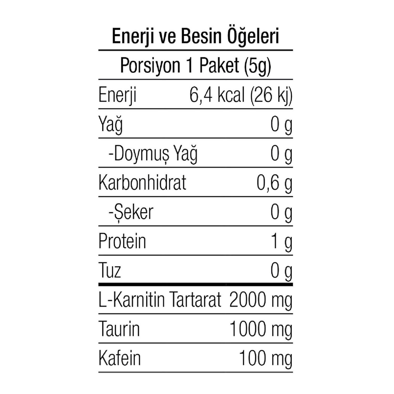 L-Karnitin Taurin 30 Saşe Limon Aromalı - 2