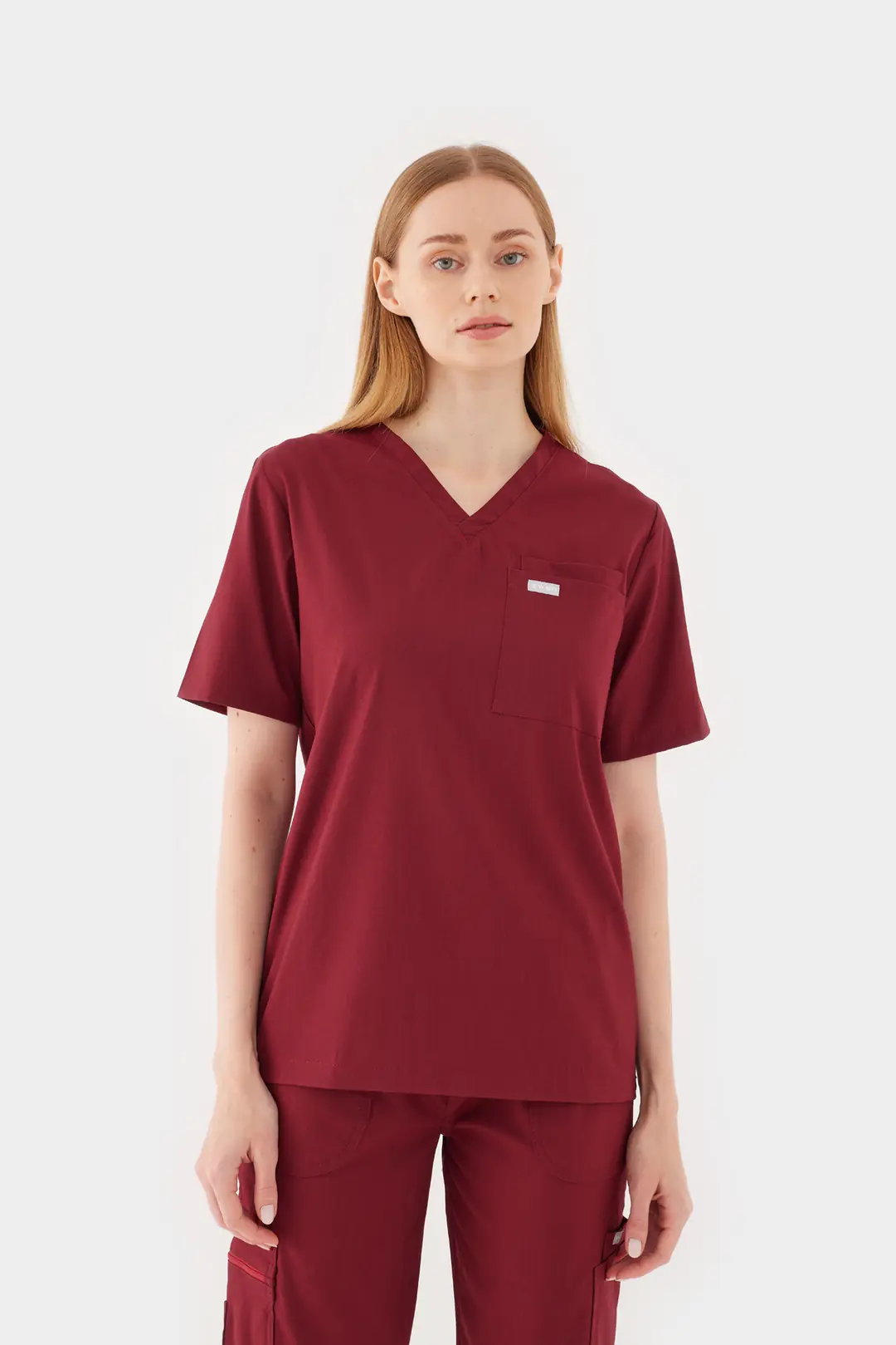 L Y O N -  Bordo Kadın Üst Üniforma (OVERSİZE) - 4