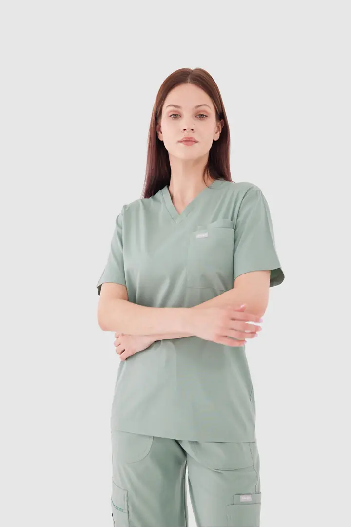 L Y O N - Limon Yeşili Kadın Üst Üniforma (OVERSİZE) - 3