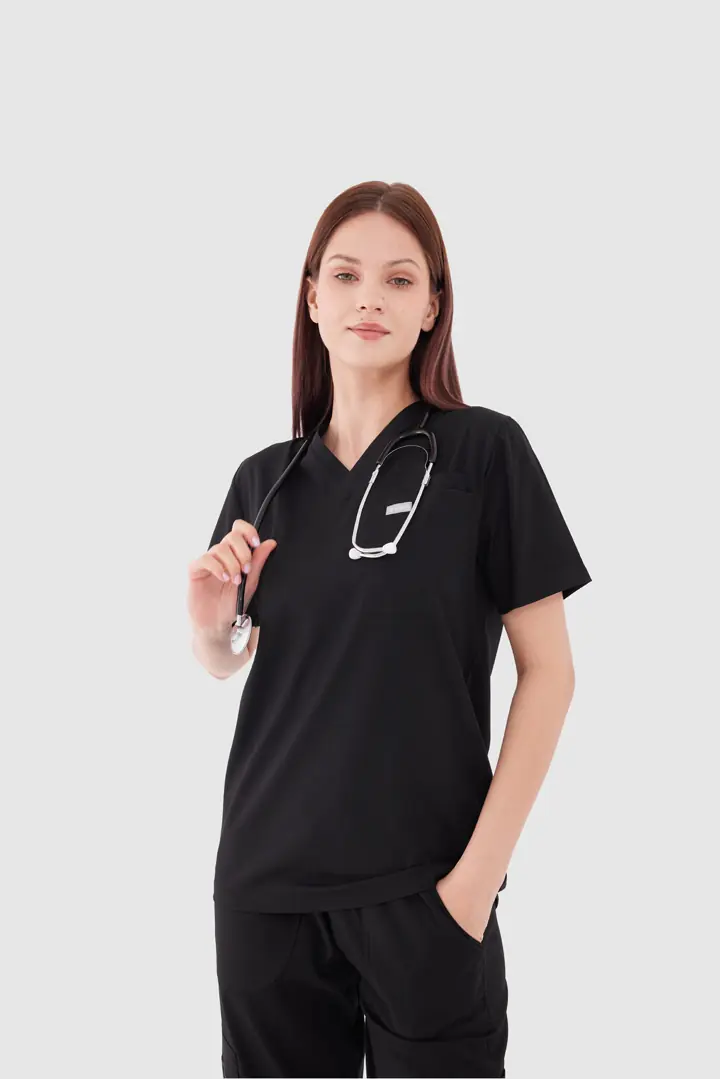 L Y O N - Siyah Kadın Üst Üniforma (OVERSİZE)