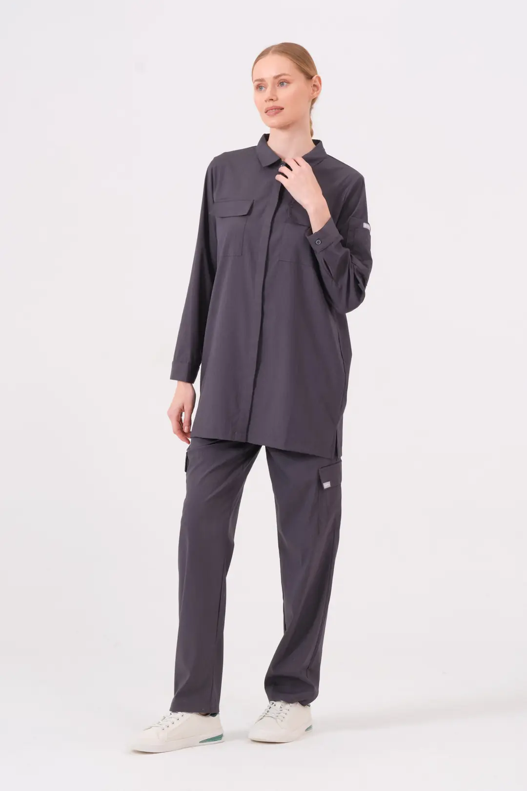 LAURA - ANTRASİT KADIN TESETTÜR ÜST ÜNİFORMA - 3