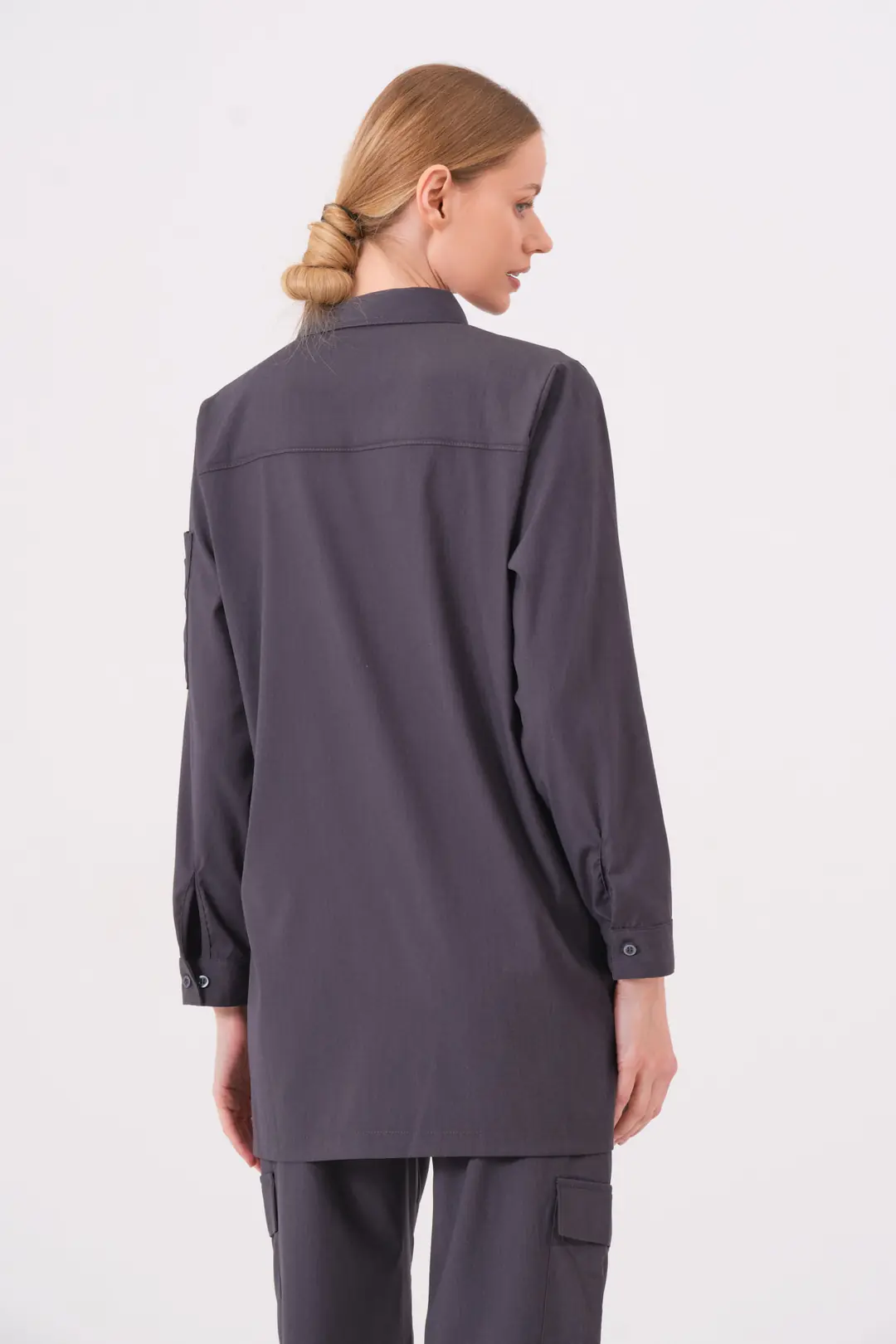 LAURA - ANTRASİT KADIN TESETTÜR ÜST ÜNİFORMA - 4