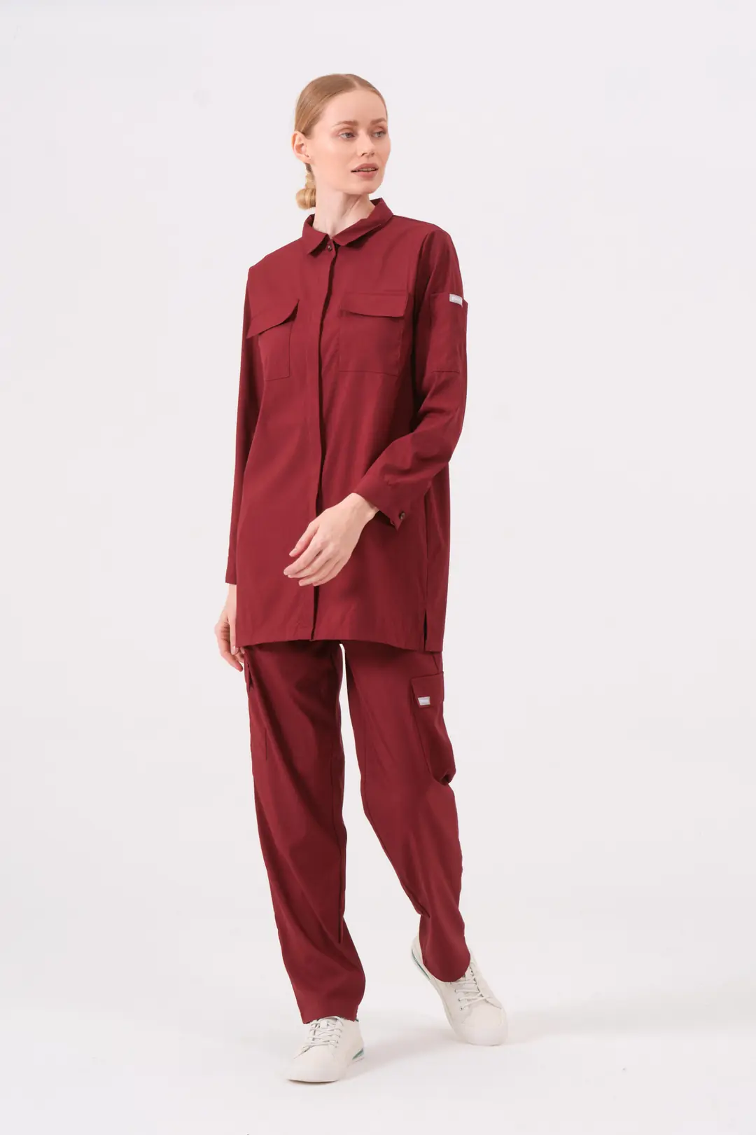 LAURA - BORDO KADIN TESETTÜR ÜST ÜNİFORMA - 4