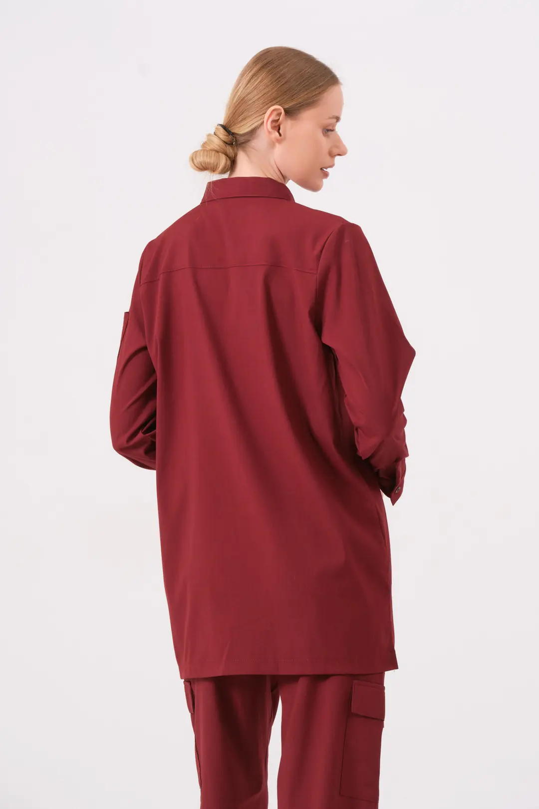 LAURA - BORDO KADIN TESETTÜR ÜST ÜNİFORMA - 5