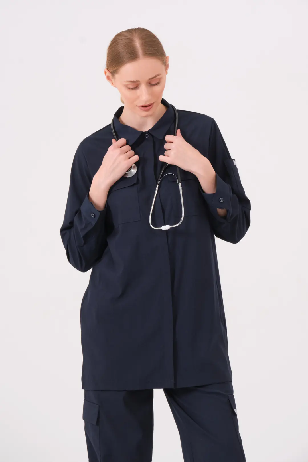 LAURA - GECE MAVİSİ KADIN TESETTÜR ÜST ÜNİFORMA