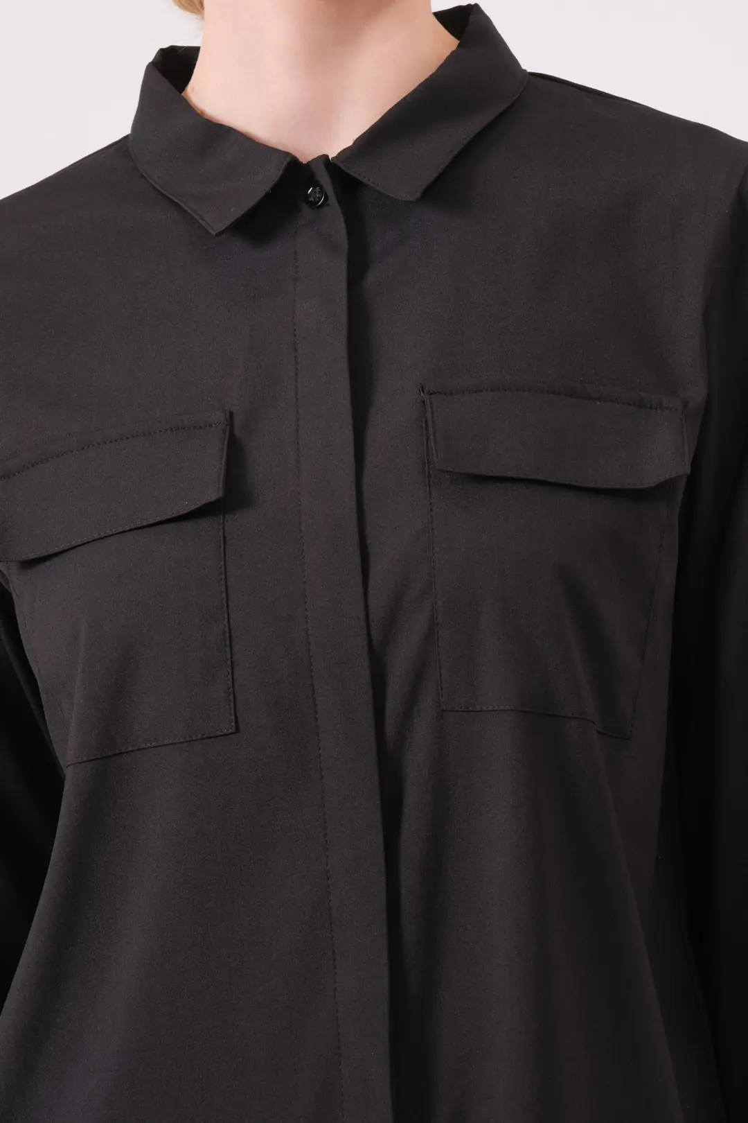 LAURA - SİYAH KADIN TESETTÜR ÜST ÜNİFORMA - 4