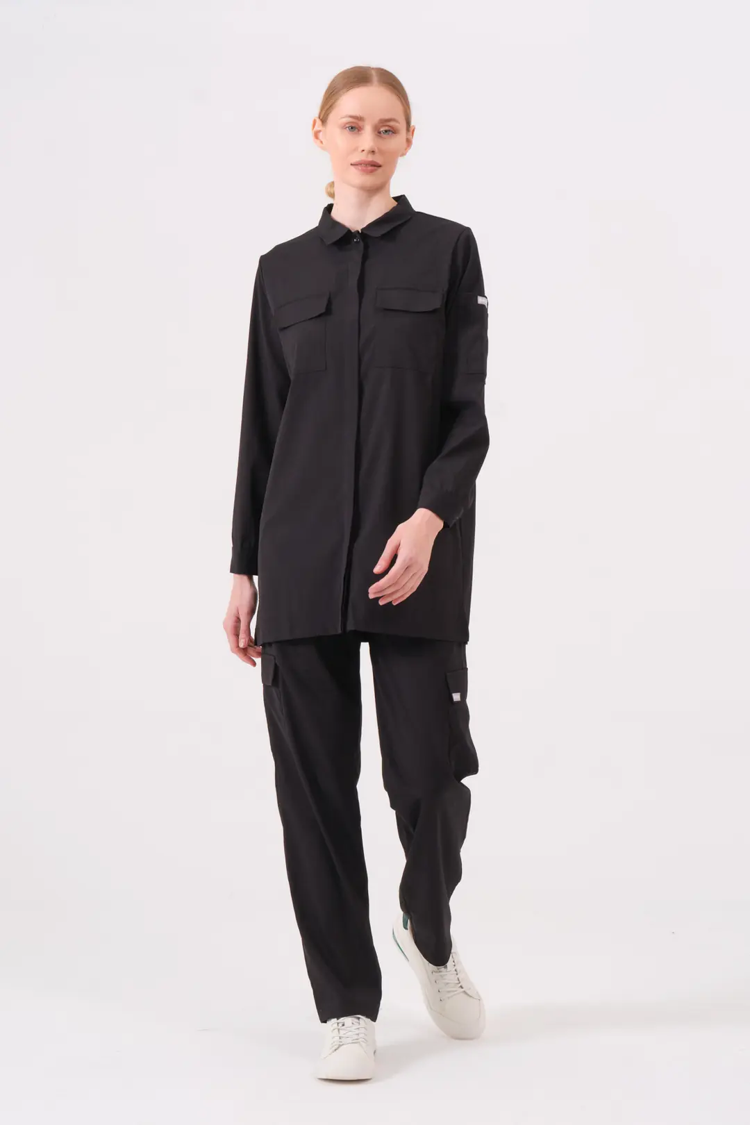 LAURA - SİYAH KADIN TESETTÜR ÜST ÜNİFORMA - 5