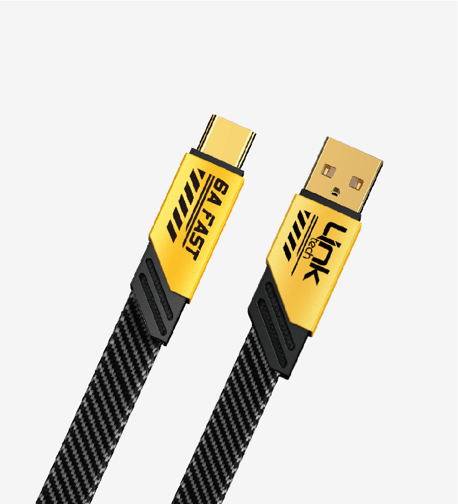 K470 Mecha Style 120cm 6A USB-A → Type-C Fast Charging Cable