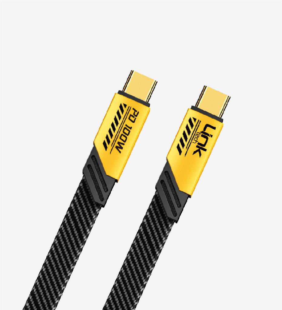 K472 Mecha Style 120cm 100W USB-C → USB-C PD Fast Charging Cable