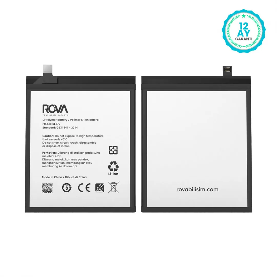 Rova Lenovo K6 Note Batarya Pil 4000 mAh - 3