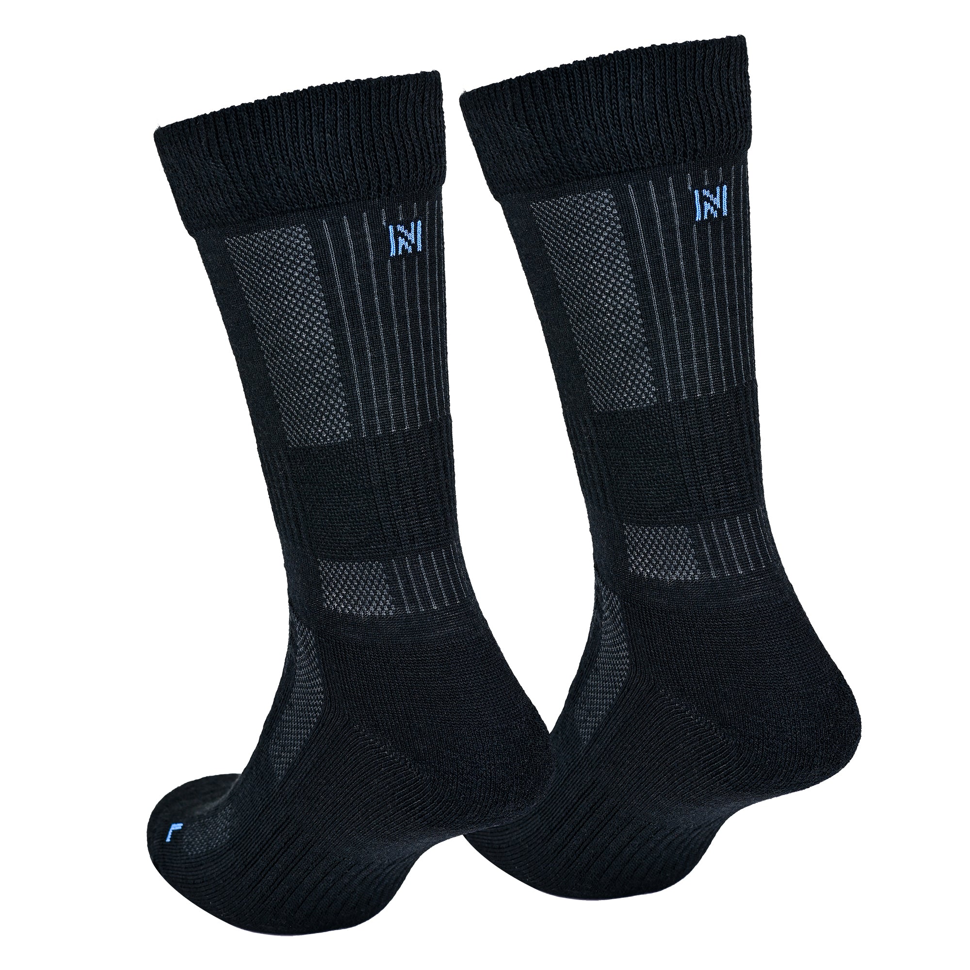 LEONARDO Merino Yünü Outdoor Yürüyüş Çorabı 2'li Paket Jet Black - 5