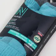 LEONARDO Merino Yünü Outdoor Yürüyüş Çorabı 2'li Paket Mor/Mavi - 3