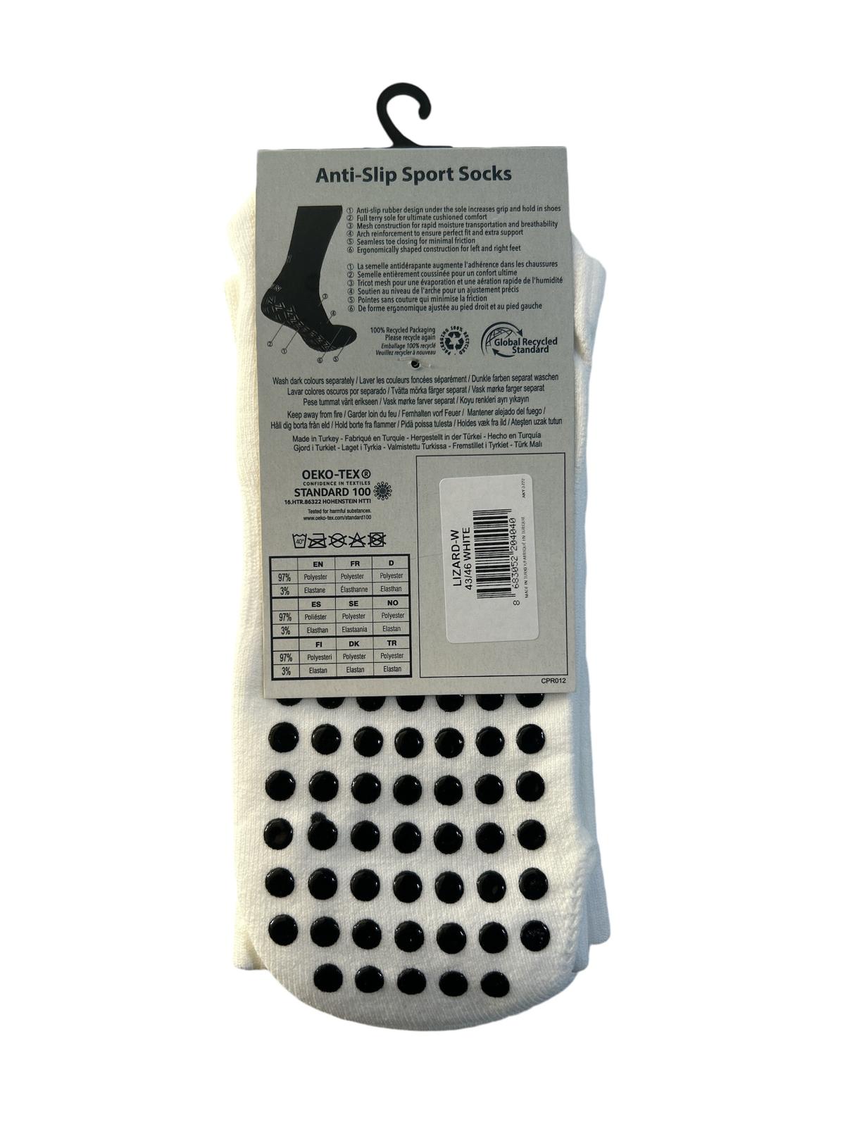 Lizard Multi-Sport Kaydırmaz Tabanlı Spor Çorabı Beyaz - 5