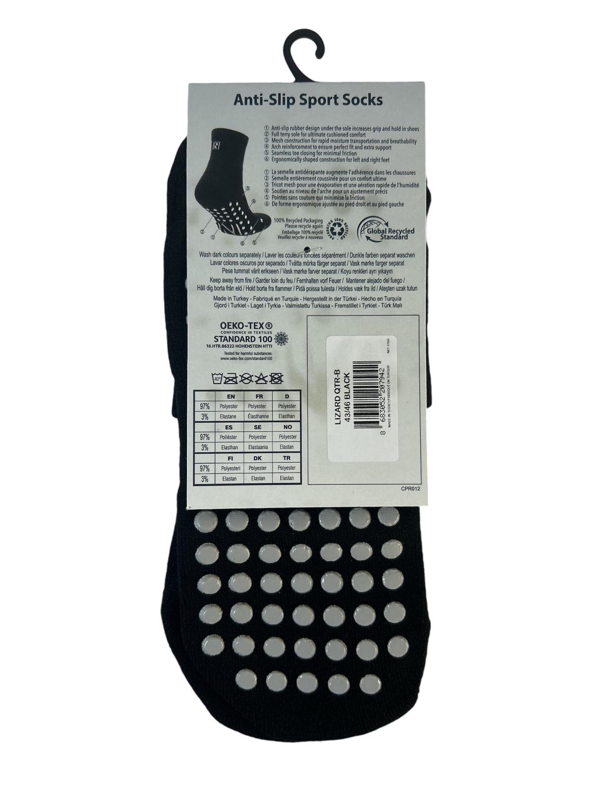 Lizard Multi-Sport Kaydırmaz Tabanlı Spor Çorabı Siyah - 5