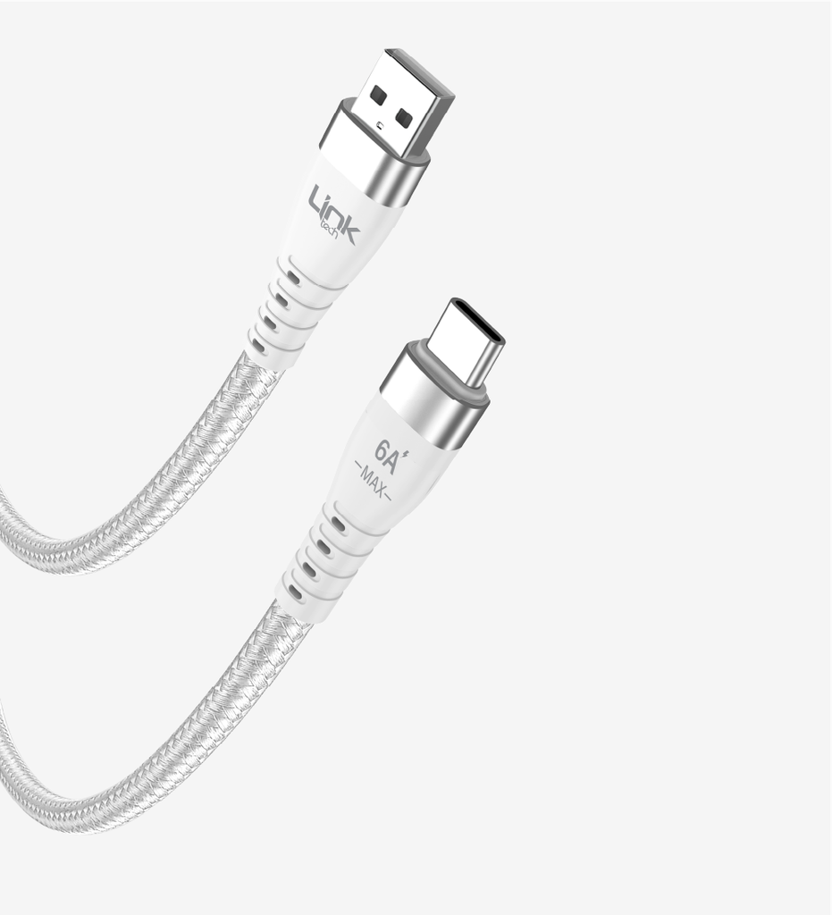 K654 Premium Super Charge 1m 6A 120W Braided Metal Head USB Type-C Charging Cable - 2