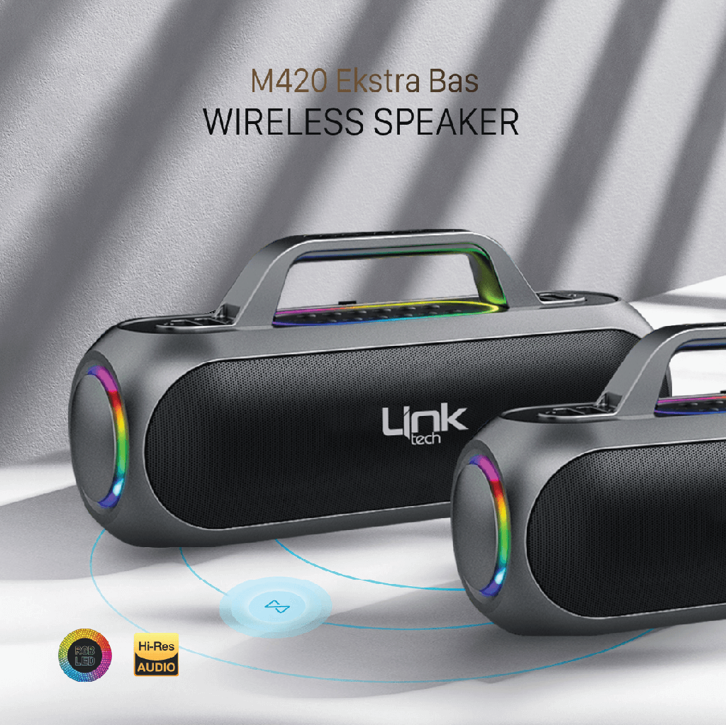 M420 Premium Extra Bass Bluetooth Speaker with Two Wireless Microphone - 8