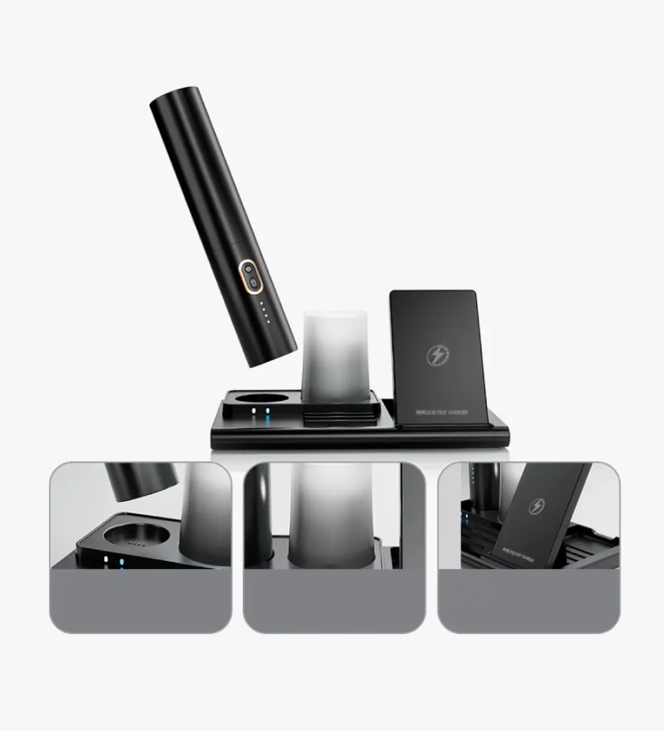 W799 Premium 3 IN 1 Wireless  Fast Charger Holder - 11