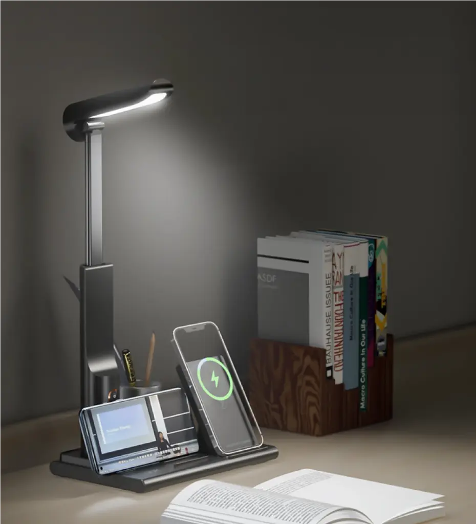 W799 Premium 3 IN 1 Wireless  Fast Charger Holder - 5