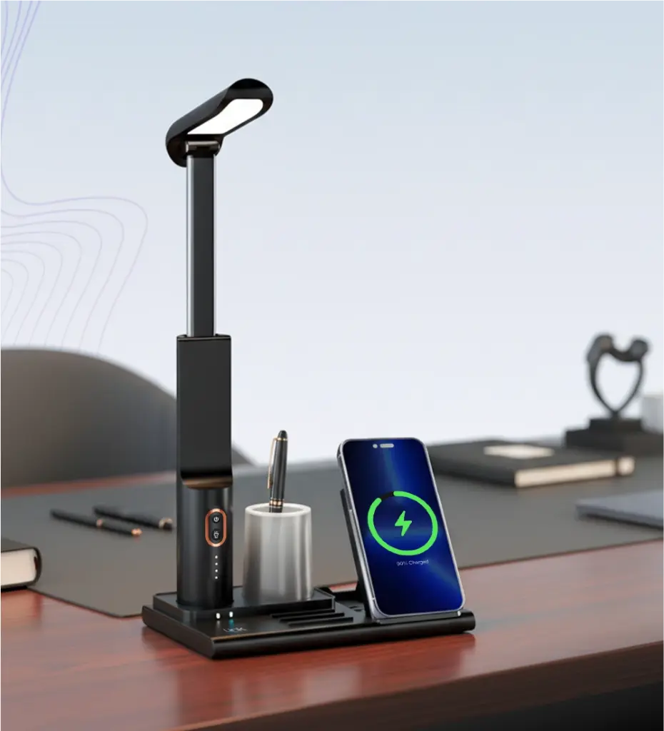 W799 Premium 3 IN 1 Wireless  Fast Charger Holder - 6