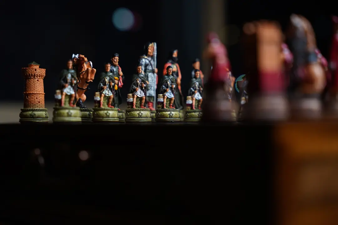 Premium Mozaik Satranç Takımı Yüksek Kalite Çekmeceli Satranç Tahtası ve El Boyaması Satranç SC38CAM - 8