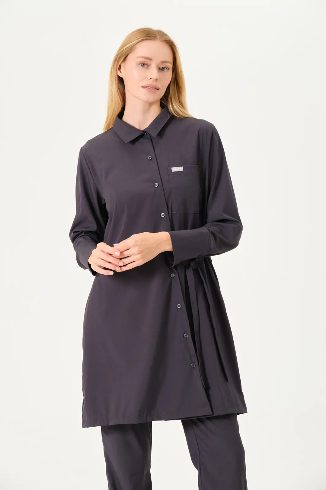 LUNA - ANTRASİT KADIN TESETTÜR ÜST ÜNİFORMA