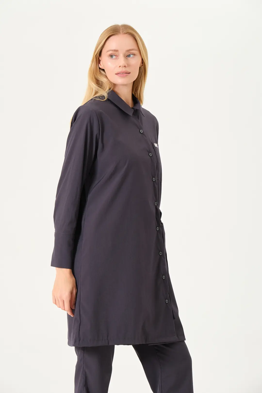 LUNA - ANTRASİT KADIN TESETTÜR ÜST ÜNİFORMA - 3