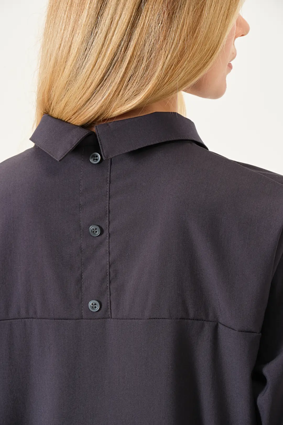 LUNA - ANTRASİT KADIN TESETTÜR ÜST ÜNİFORMA - 6