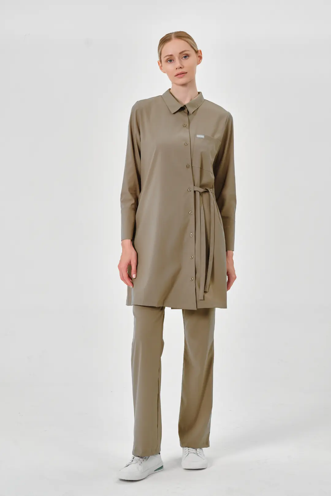 LUNA - BEJ KADIN TESETTÜR ÜST ÜNİFORMA - 9