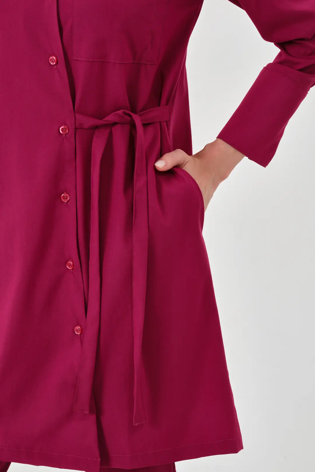 LUNA - FUŞYA KADIN TESETTÜR ÜST ÜNİFORMA - 4