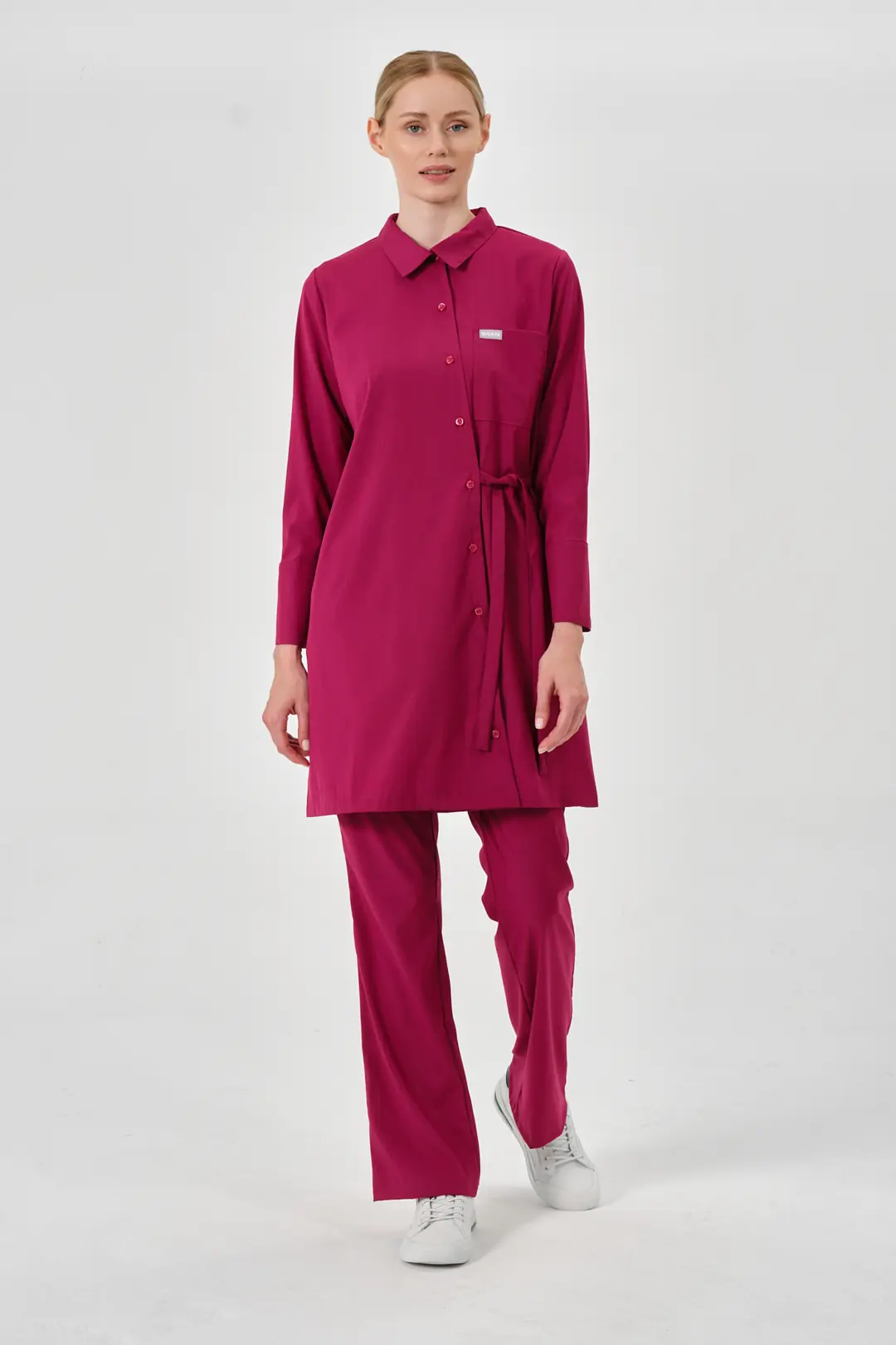 LUNA - FUŞYA KADIN TESETTÜR ÜST ÜNİFORMA - 5