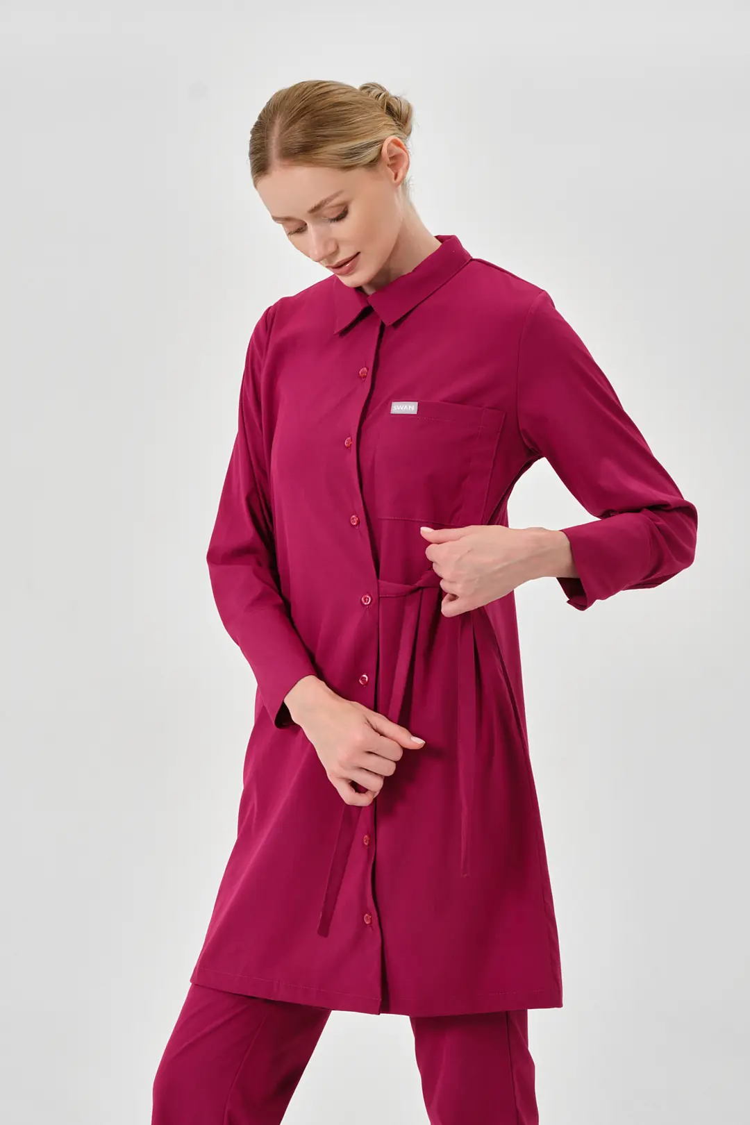 LUNA - FUŞYA KADIN TESETTÜR ÜST ÜNİFORMA - 6