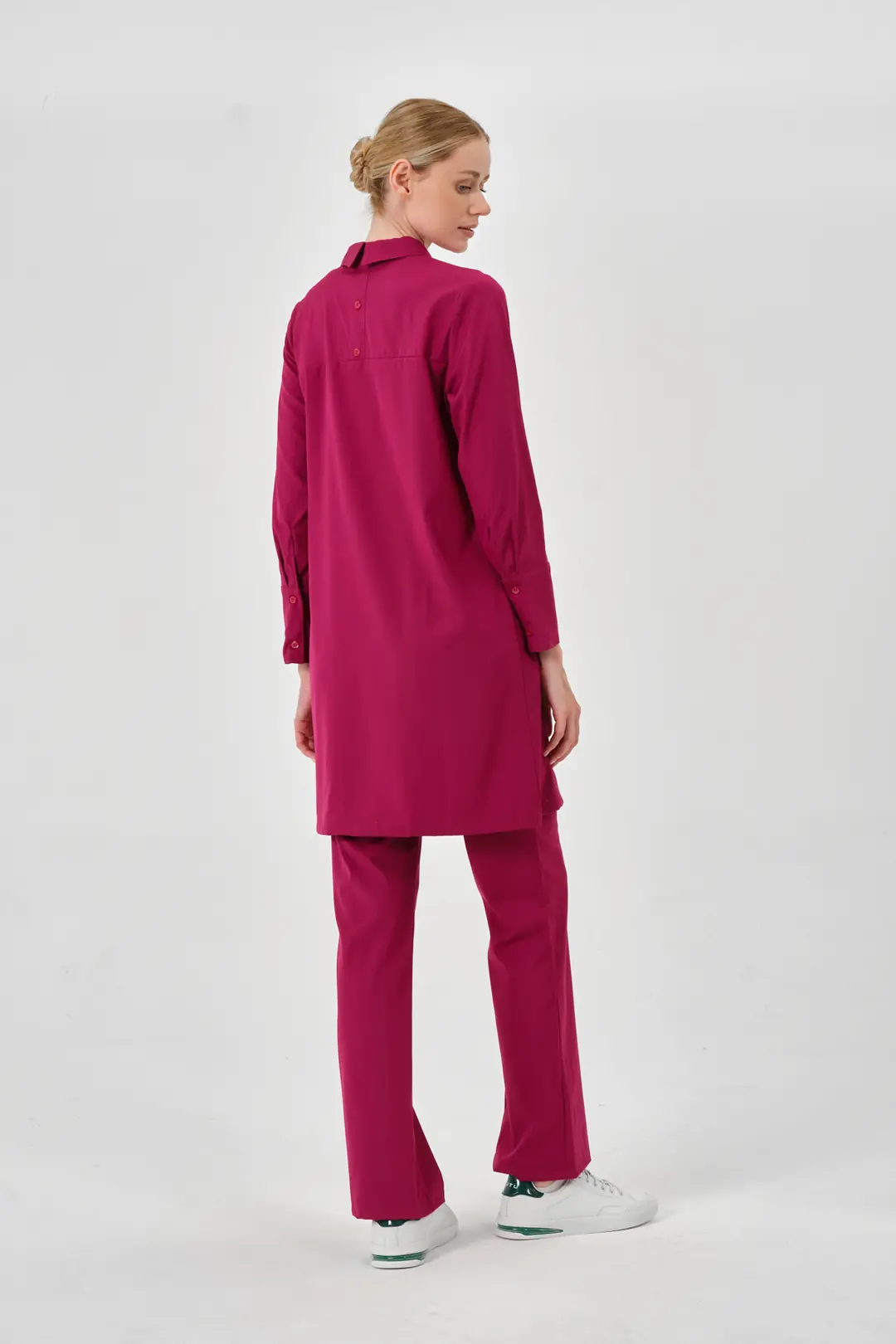 LUNA - FUŞYA KADIN TESETTÜR ÜST ÜNİFORMA - 7
