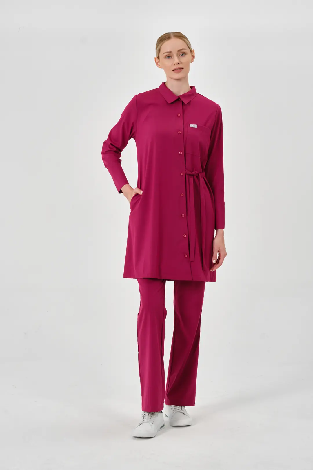 LUNA - FUŞYA KADIN TESETTÜR ÜST ÜNİFORMA - 8