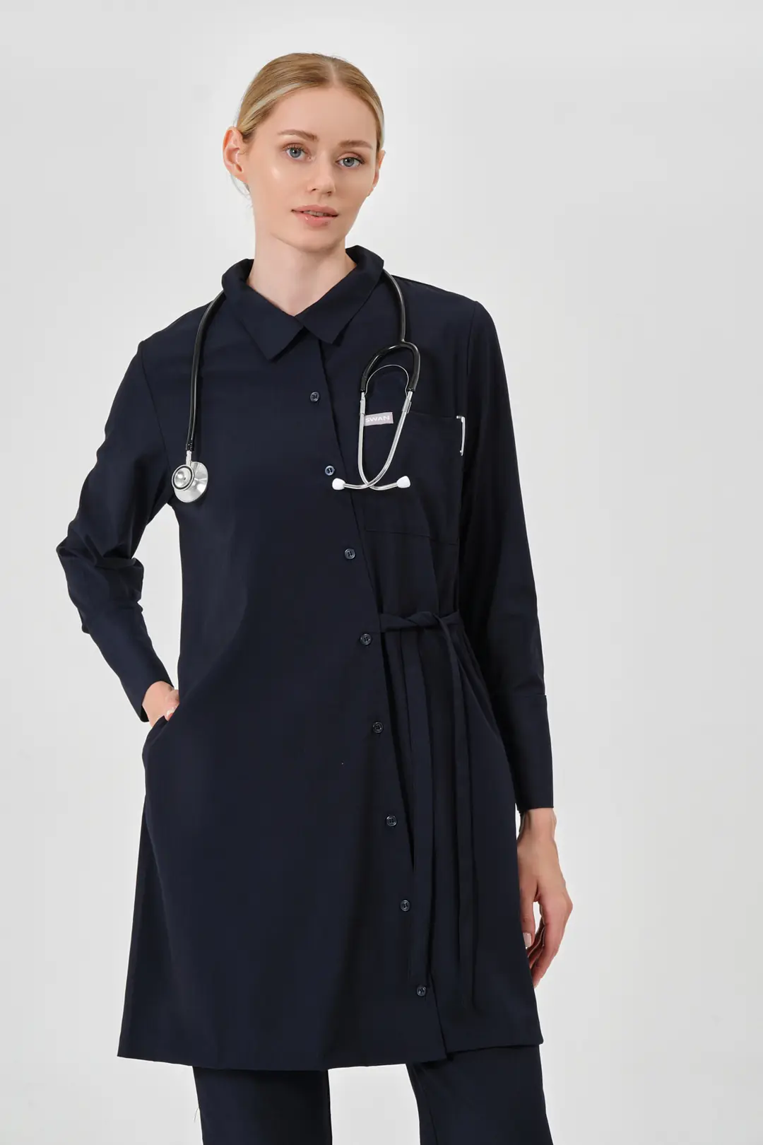 LUNA - GECE MAVİSİ KADIN TESETTÜR ÜST ÜNİFORMA