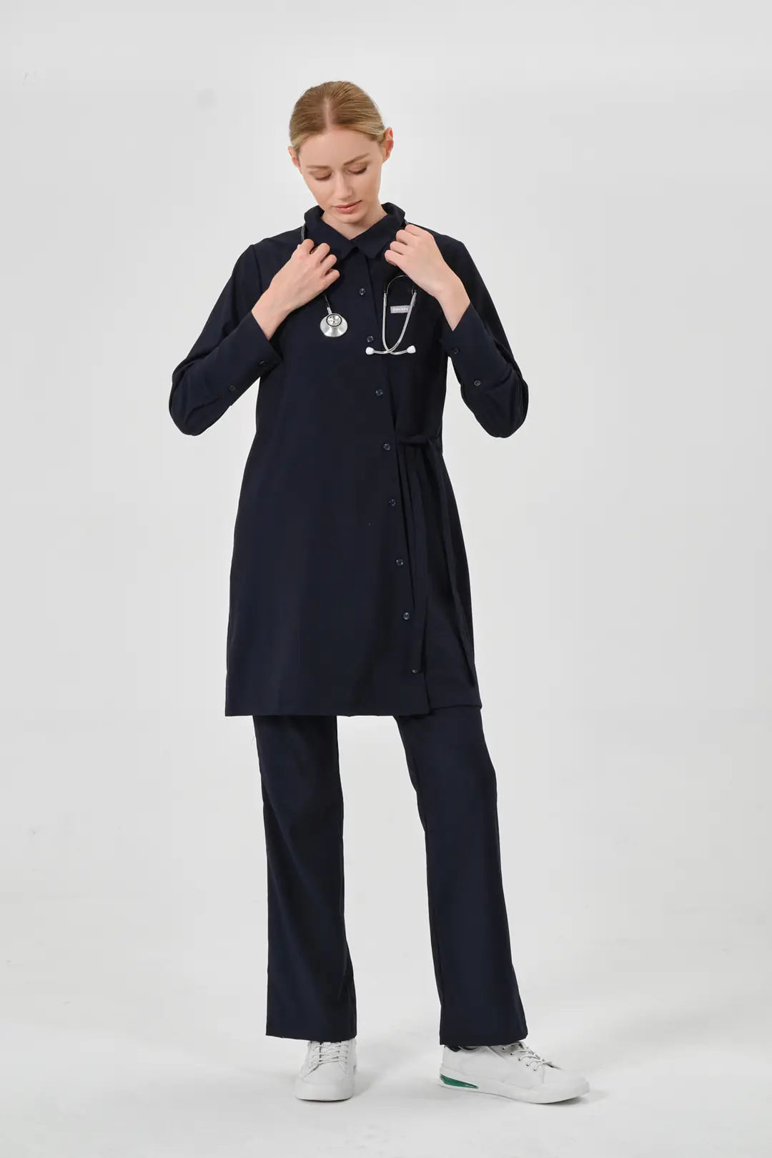 LUNA - GECE MAVİSİ KADIN TESETTÜR ÜST ÜNİFORMA - 5