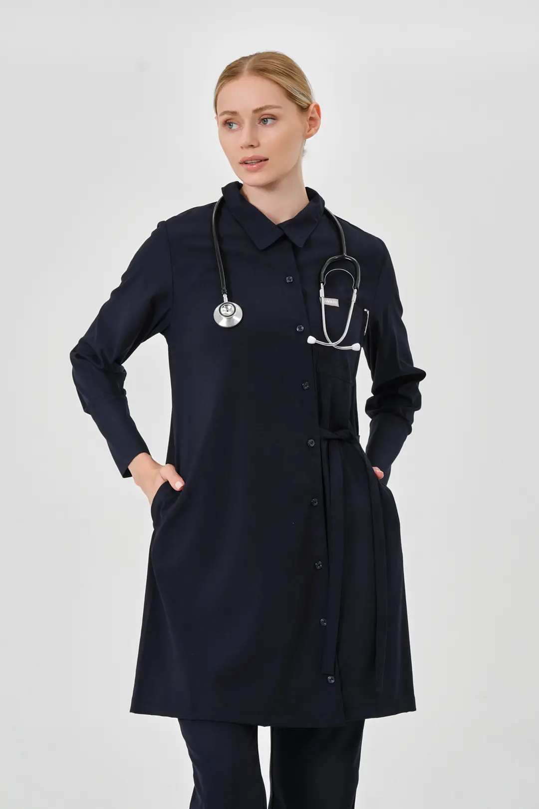 LUNA - GECE MAVİSİ KADIN TESETTÜR ÜST ÜNİFORMA - 7