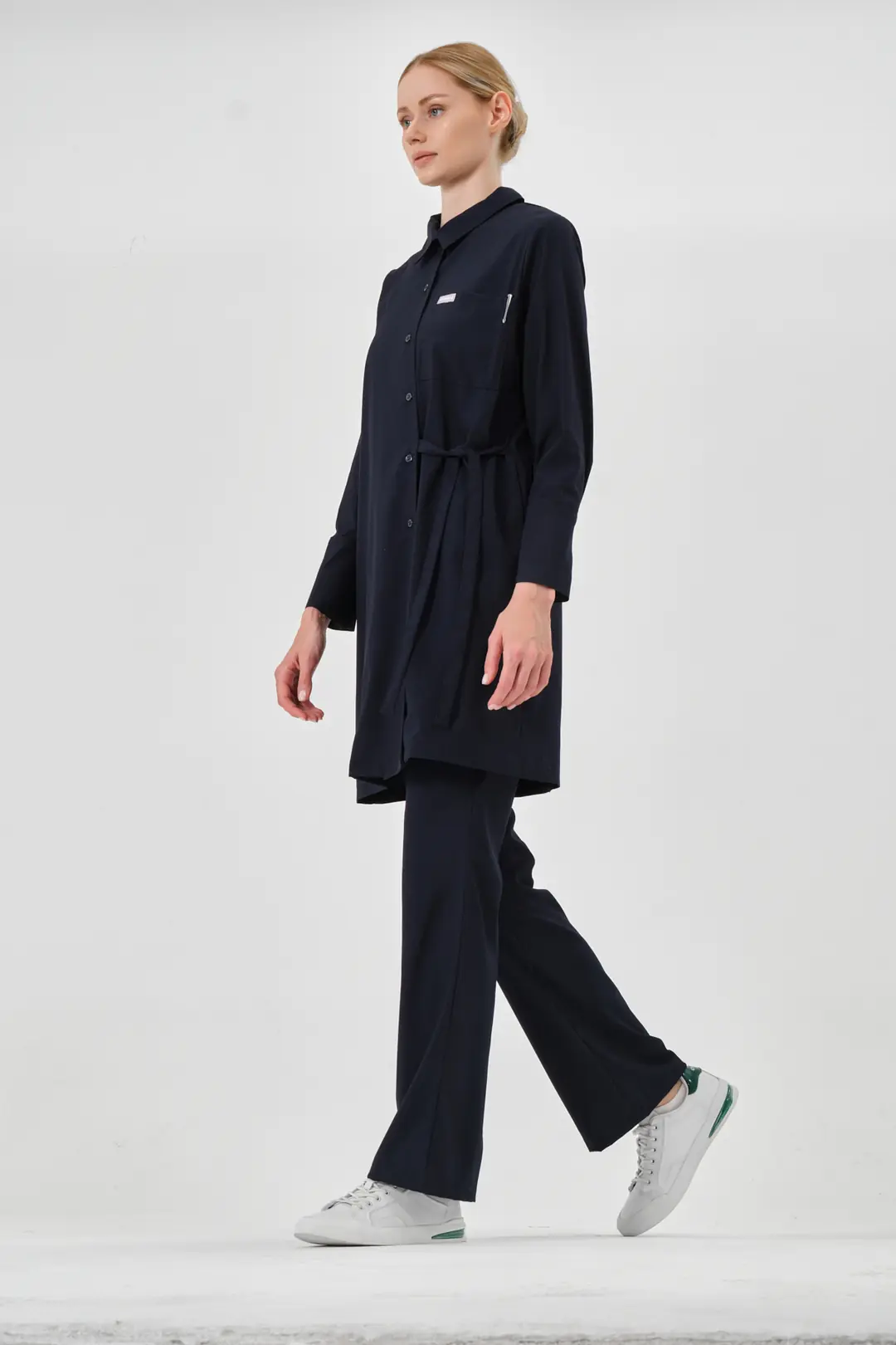 LUNA - GECE MAVİSİ KADIN TESETTÜR ÜST ÜNİFORMA - 8