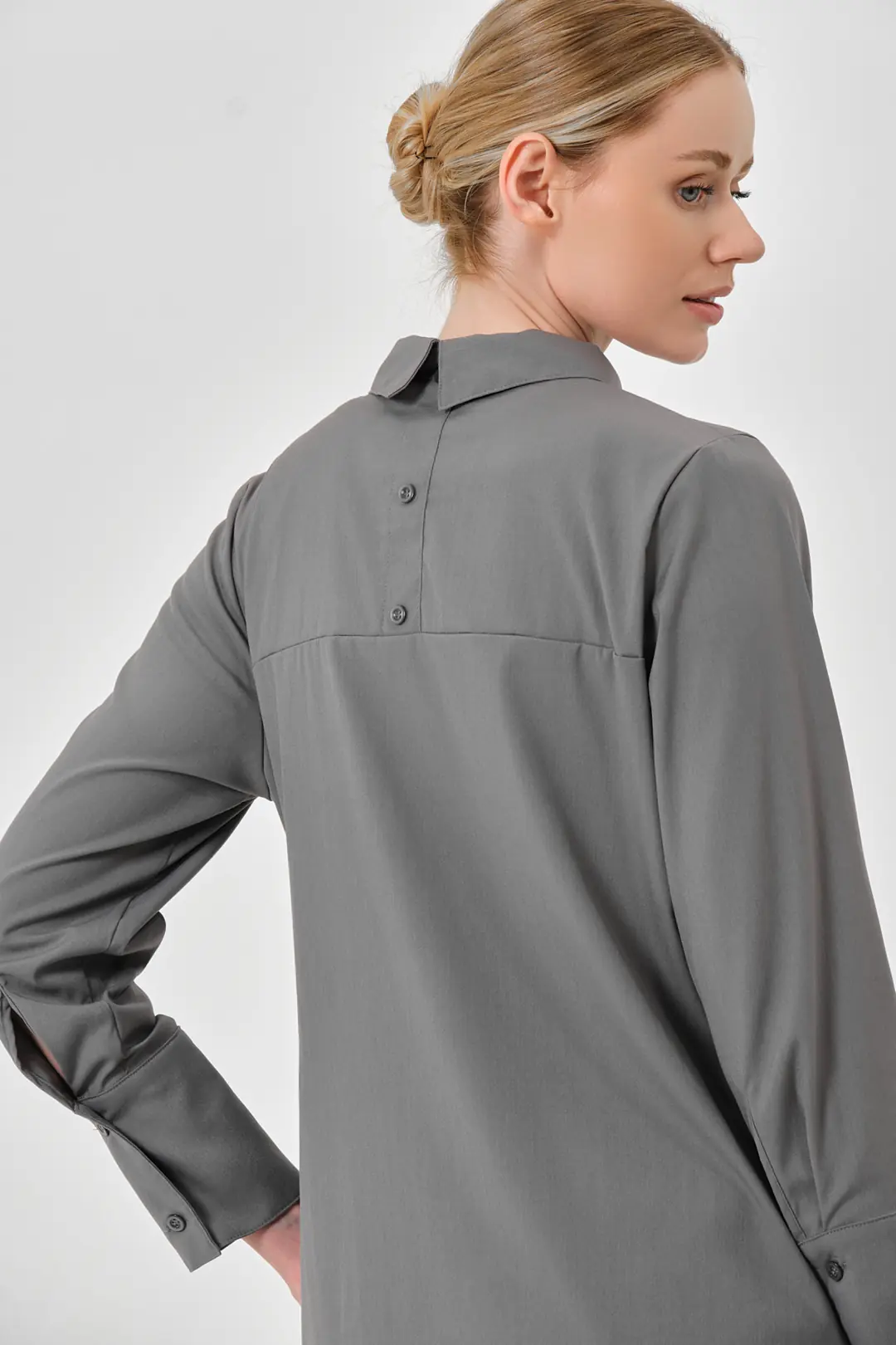 LUNA - GRİ KADIN TESETTÜR ÜST ÜNİFORMA - 3