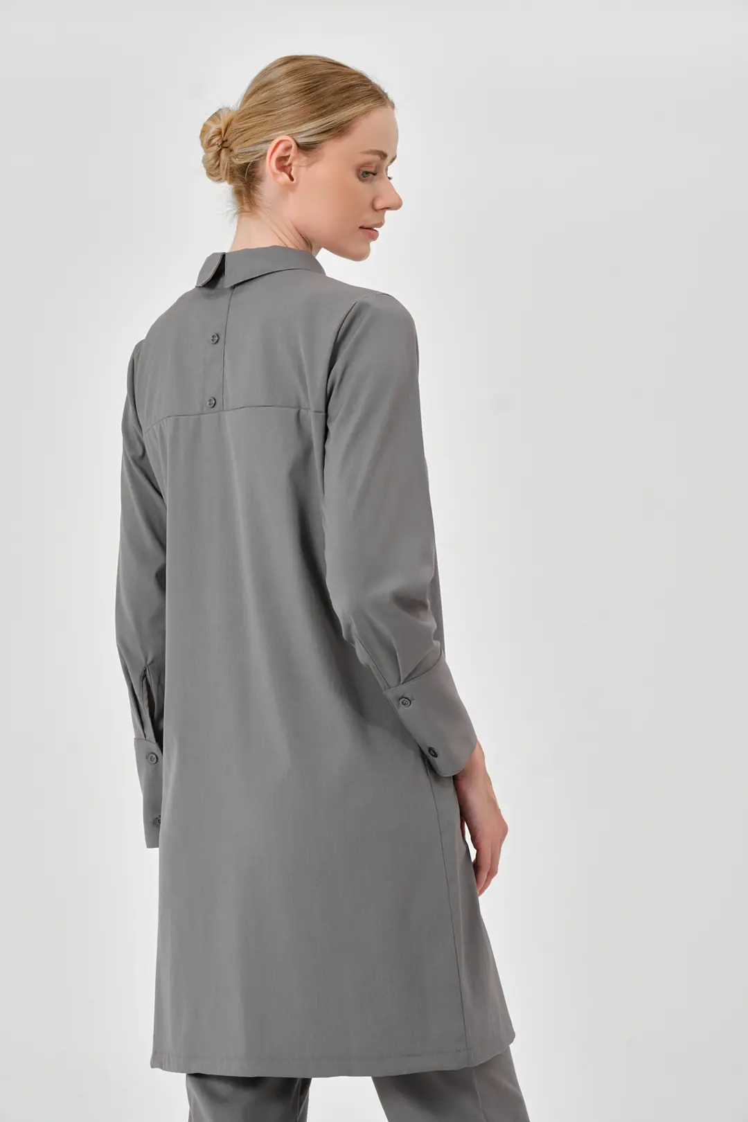 LUNA - GRİ KADIN TESETTÜR ÜST ÜNİFORMA - 6
