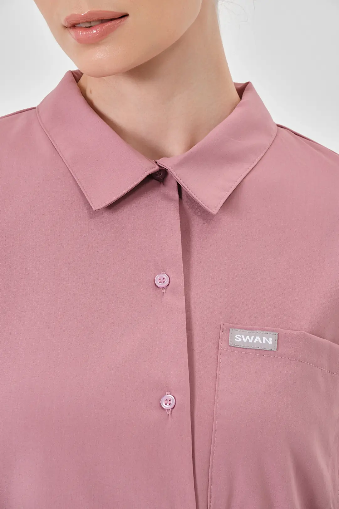 LUNA -  GÜL KURUSU KADIN TESETTÜR ÜST ÜNİFORMA - 3