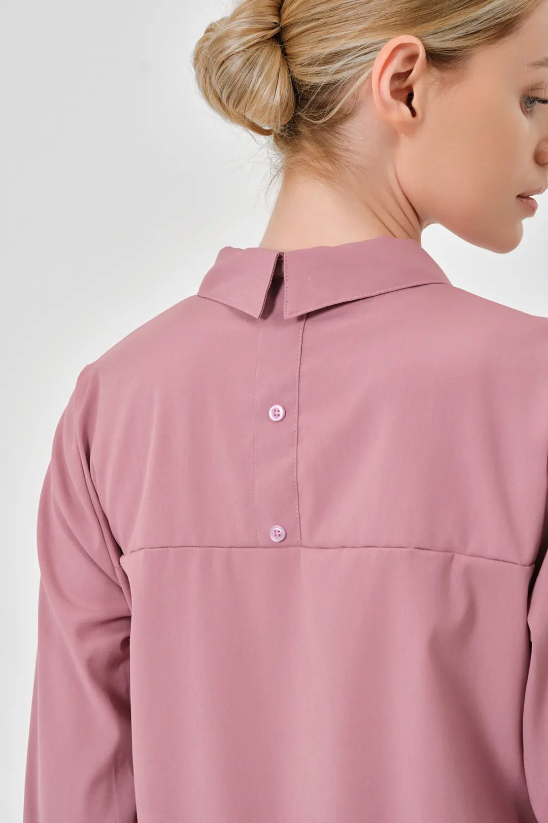 LUNA -  GÜL KURUSU KADIN TESETTÜR ÜST ÜNİFORMA - 5