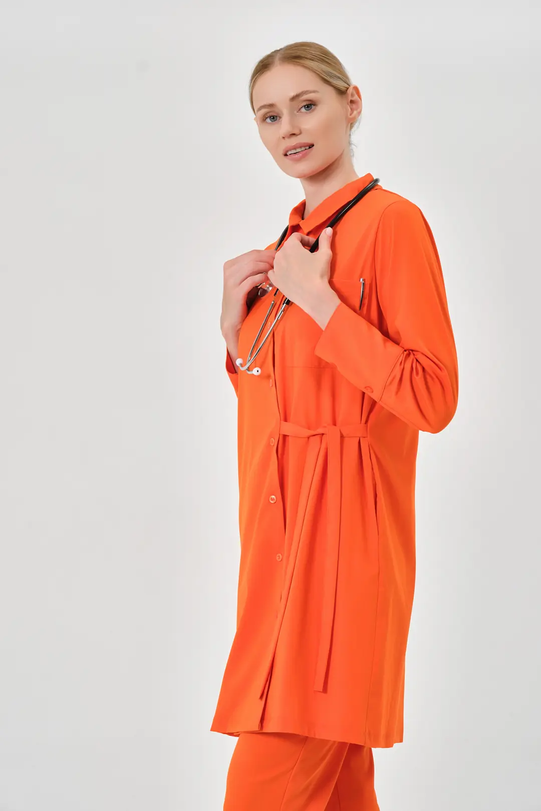 LUNA - KİREMİT KADIN TESETTÜR ÜST ÜNİFORMA